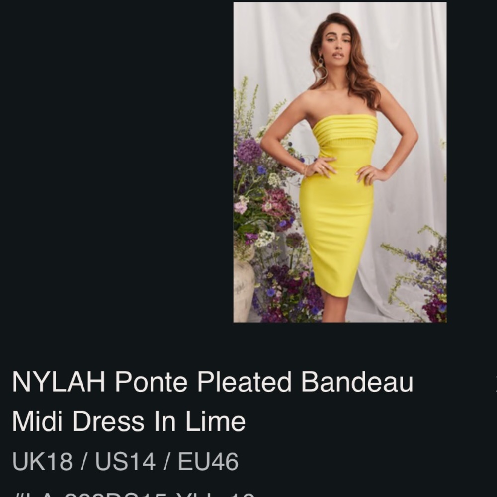 Lavish Alice strapless dress new with tags on. perfect for spring!